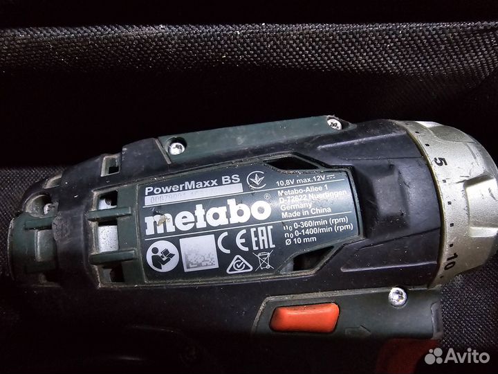 Шуруповерт Metabo PowerMaxx BS в сумке