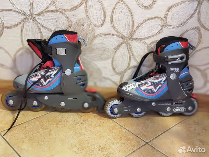 Роликовые коньки детские раздвижные 30-35 разм