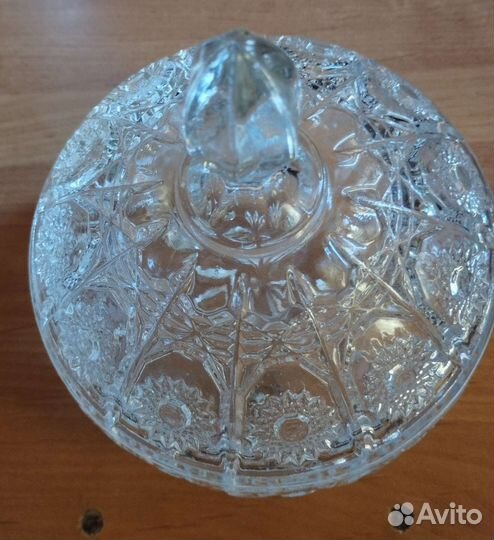 Сахарница хрустальная