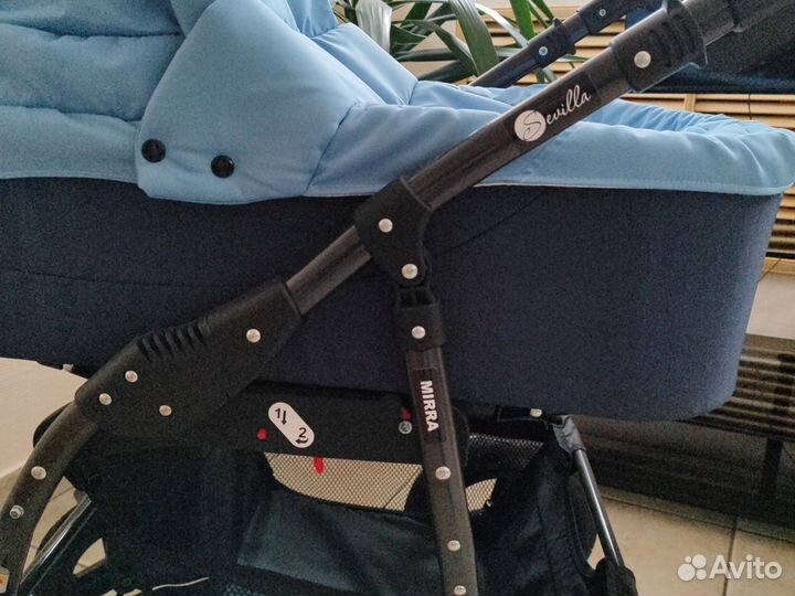 Коляска-люлька Sevillababy Mirra Голубой-Синий