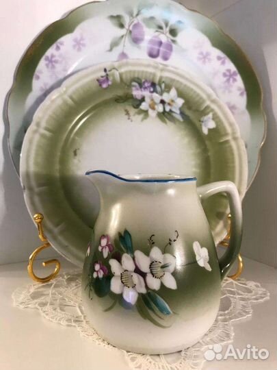 Антикварная тарелка Кузнецов