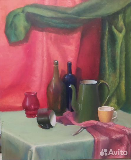 Натюрморт маслом на холсте (картина)