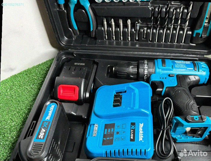 Шуруповерт Makita 26V с набором инструментов (Арт