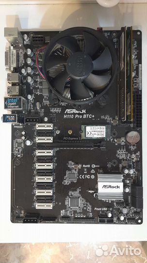 Asrock h110 pro btc+ G3930, SSD M2 120GB, DDR4 8GB