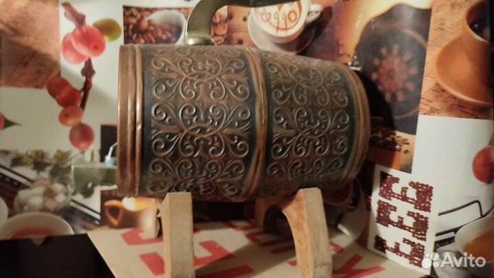 Бочонок металл. для вина, напитков. Сувенирный