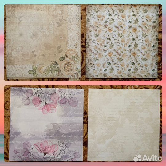 Бумага для скрапбукинга двусторонняя