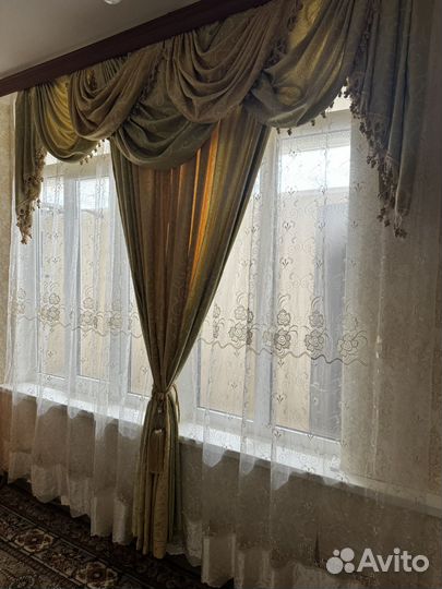 Шторы с ламбрекеном, карнизы, занавески