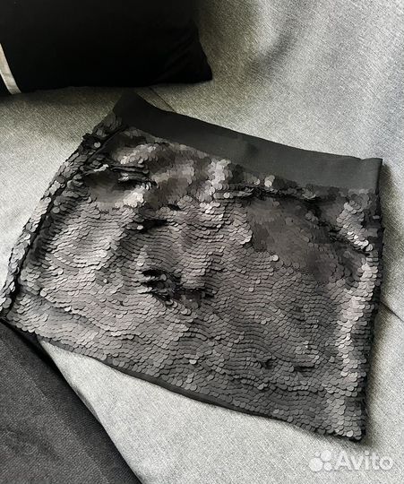 Новая Юбка mango мини пайетки