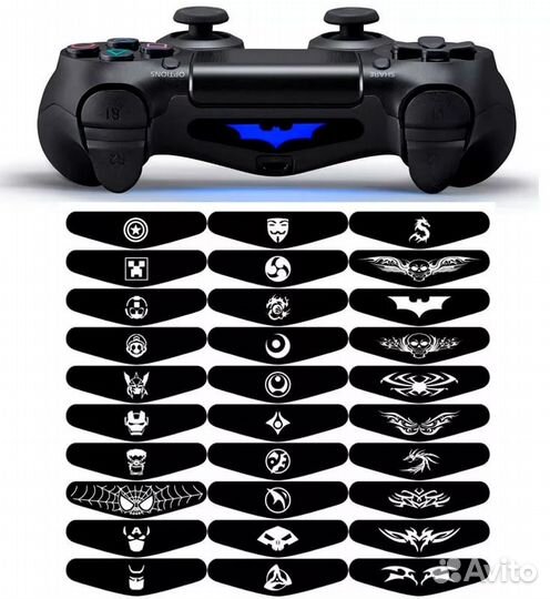 Наклейки на геймпад ps4