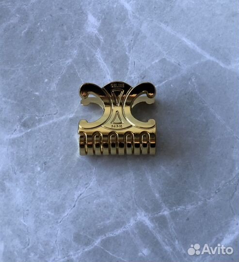 Крабик Celine металический среднего размера