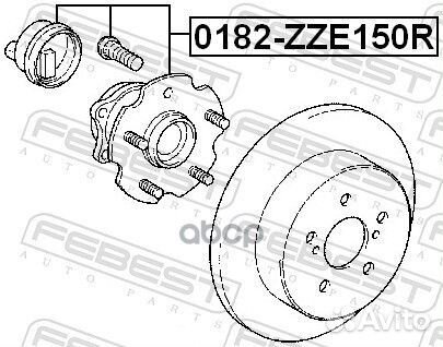 0182-ZZE150R к-кт подшипника ступицы задней To