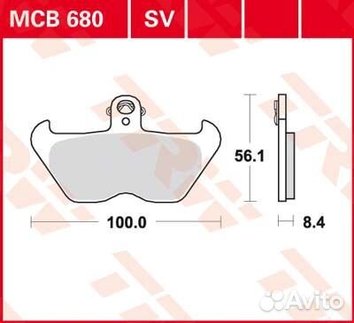 TRW lucas Тормозные колодки MCB680SV