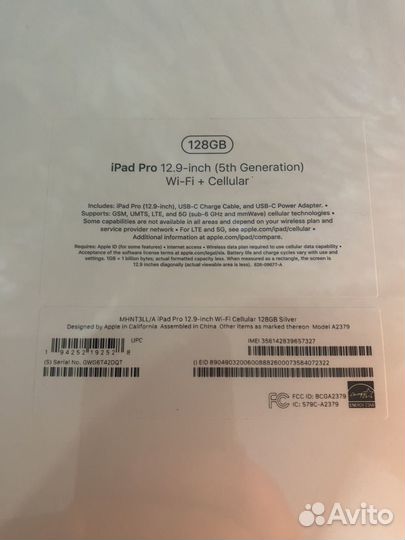 Планшет apple iPad pro 12.9 (5th Generetion)