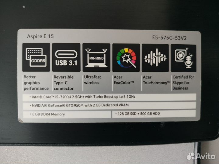 Игровой ноутбук Acer Aspire E5-575G-53V2