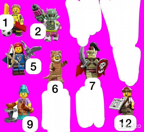 Lego minifigures 71034, 71032, 71026, 71024, 71023