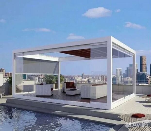 Стеклянные понарамные бесетки