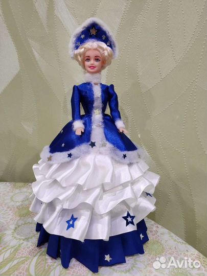 Кукла-шкатулка снегурочка