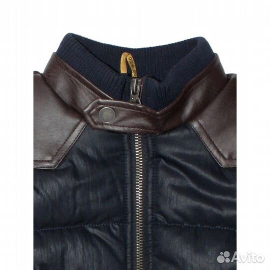 Antony Morato Куртка синяя с коричневыми кожаными