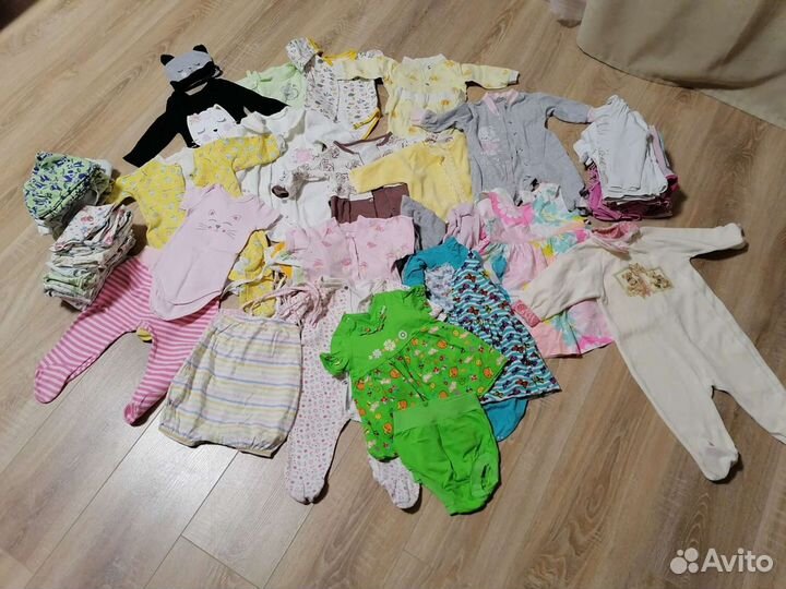 Детские вещи пакетом для девочки размер 50-86