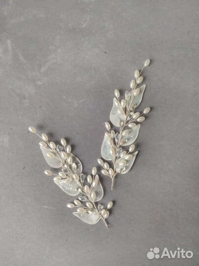 Веточка на причёску, свадебное украшение для волос