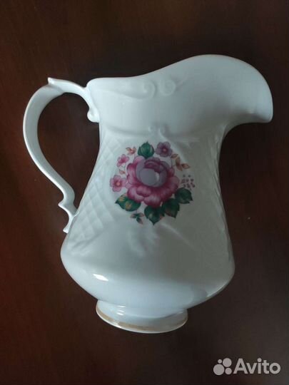 Набор блюдо+кувшин, фарфор Коростенский