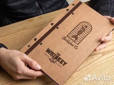 Деревянное меню на заказ в Уфе