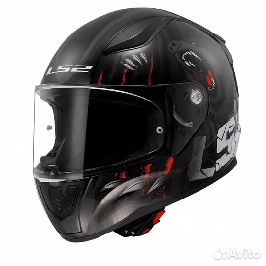 LS2 Мотошлем интеграл FF353 rapid II claw черный