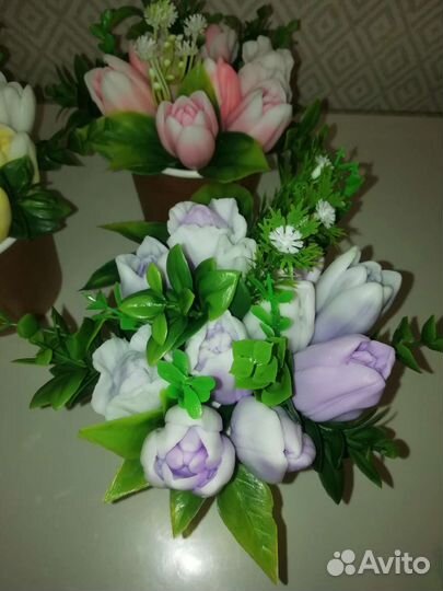 Букет тюльпанов мыло сувенирное