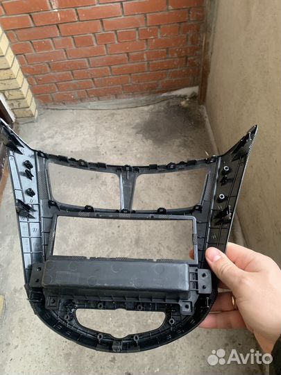 Рамка магнитолы hyundai solaris