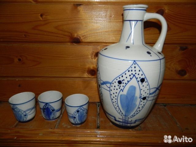 Зиковский набор. И Штоф Старая Гжель. 60- е г