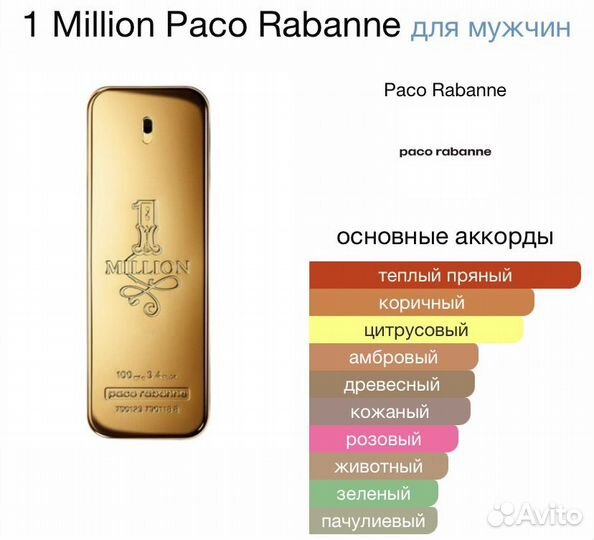 Туалетная вода Paco Rabanne 1 Million