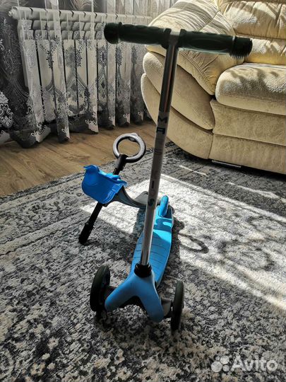 Самокат детский с сиденьем и ручкой