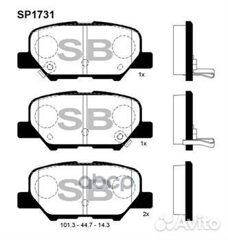 Колодки тормозные дисковые SP1731 Sangsin brake