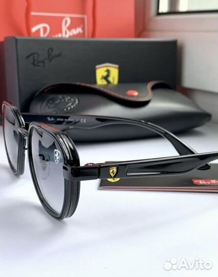 Солнцезащитные очки ray ban ferrari пепельные