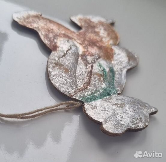 Елочные игрушки СССР. Картонаж. Медведь. Редкий