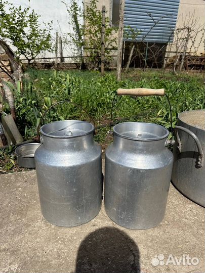 Алюминиевые кастрюли, бидоны