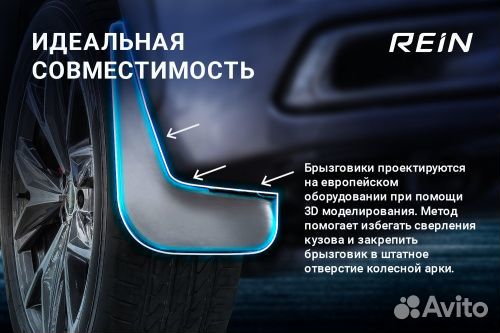 Брызговики передние Ford Focus II 2004-2008