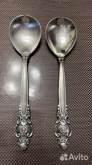 Ложки сервировочные Троянда мельхиор