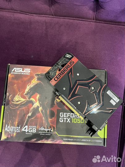 Видеокарта asus GeForce GTX 1050 Ti Cerberus