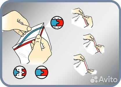 Пакет 4х6см с застежкой Зип Лок (Zip Lock) 100шт