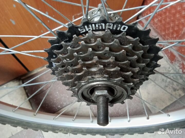 Велосипедное заднее(7-звёздочек)колесо 26 бу