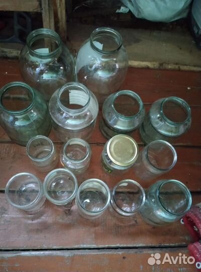 Банки стекло, разные 0,3-3л. 15шт. Цена всех