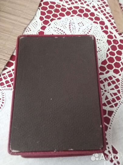 Старинный футляр для блокнота, мельхиор