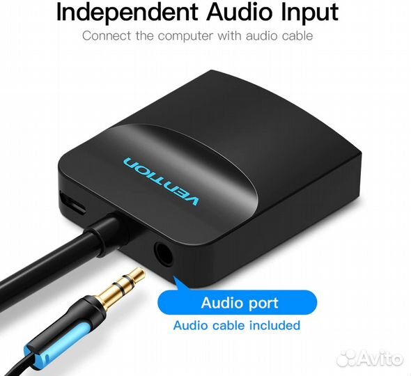 Конвертеры vga-hdmi с аудио и доп питанием