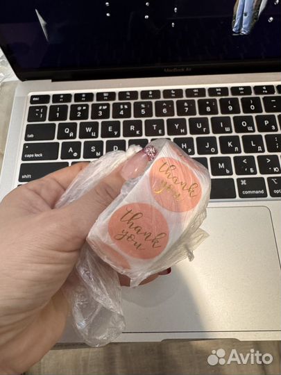 Наклейки thank you 450шт 2,5 см