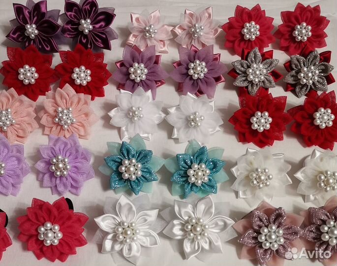 Резинки для волос с цветами 5 см