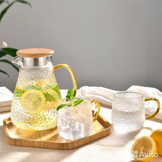 Набор кружек 2 шт glass cup