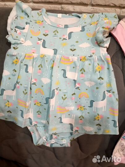 Одежда пакетом боди для девочек, размер 68-74