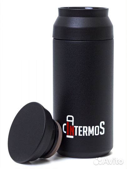 Термос классический с узким горлом 350 мл черный
