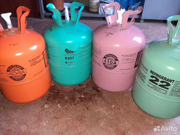 Фреон 404А, R22, 410A, 134A, R507, R32, R407